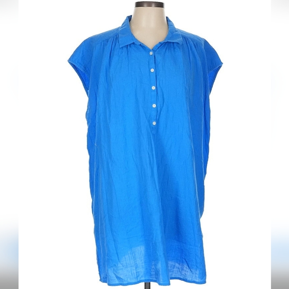 J.Crew Blue Cotton Dress/ Swimsuit Cover Up